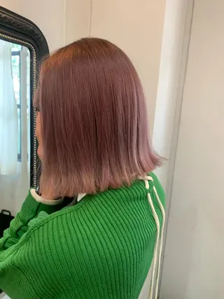 セミロング カラー 藤井 美歩/赤髪のヘアスタイル