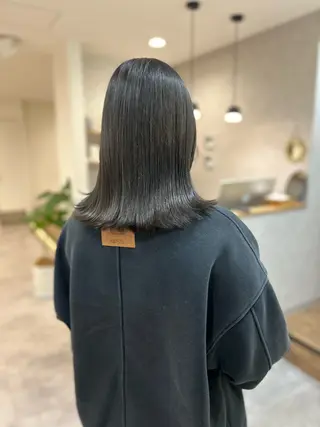 ミディアム カラー ボブ/ハイトーン 立川loose 下田のヘアスタイル