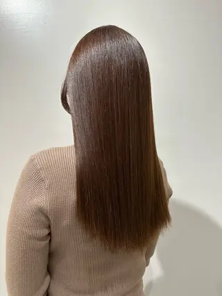 セミロング 酸性ストレート/艶髪 /縮毛/sara❄️のヘアスタイル