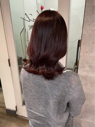 ミディアム カラー yukiho / 梅田美容室/レイヤーのヘアスタイル