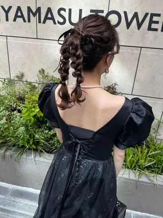 セミロング ヘアアレンジ ⭐️ アユミ⭐️のヘアスタイル