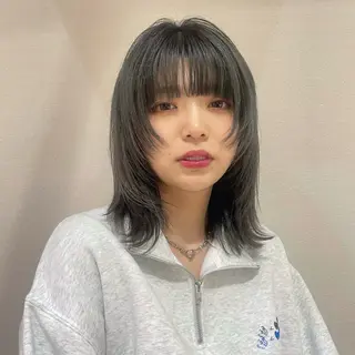 セミロング カラー カラー/韓国レイヤー /ブリーチ/hinaのヘアスタイル