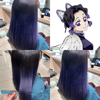 ロング カラー 【🎀推し デザイン カラー】小池 雪奈のヘアスタイル