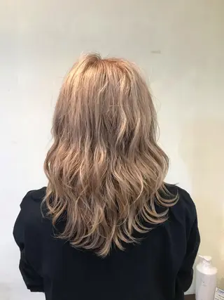 セミロング カラー パーマ ナガミネアリサ/ 学芸大学/海外ヘアのヘアスタイル