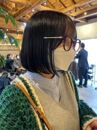 ショート カラー 顔周りカット× 髪質改善【リョウ】のヘアスタイル