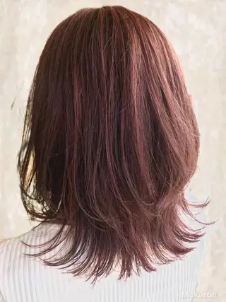 カラー セミロング hair works raptureのヘアスタイル