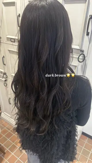 ロング カラー 坂庭 美夢のヘアスタイル