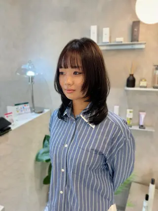 セミロング Tink　天神店所属・今村賢治/メンズ/ レイヤー✨艶カラーのヘアスタイル