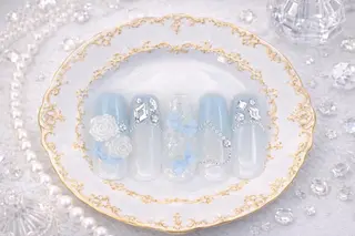 ネイル ❤️💛🩵京橋 痛ネイル⭐️3Dのネイルデザイン