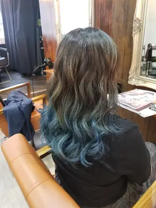 セミロング カラー bathair  所属・bathair 持田侑祐のヘアスタイル