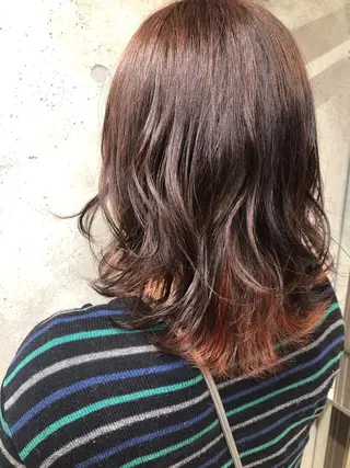 ミディアム カラー wakana 【ブリーチカラー】のヘアスタイル