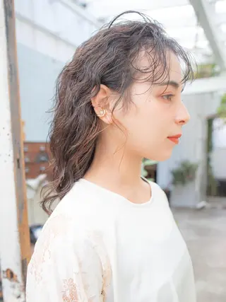 セミロング カラー ヘアアレンジ 北九州美容室 🕊️わかな✂︎のヘアスタイル