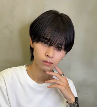 ミディアム メンズ Lond  strada所属・ハクヤ心斎橋 パーマ/縮毛矯正のヘアスタイル