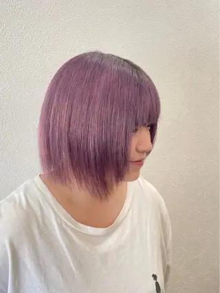 ショート カラー ざおや ゆなのヘアスタイル