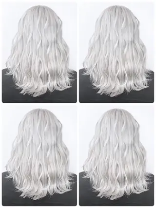 ミディアム カラー JuNブリーチに 縮毛矯正するプロのヘアスタイル