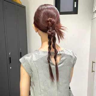 ヘアアレンジ ハイトーンカラー/ 長さだし🐇きょうかのヘアスタイル