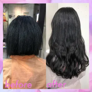 ロング カラー パーマ ヘアアレンジ ネイル マツエク・マツパ 八巻 晴香のヘアスタイル