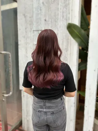 ロング カラー 梅原 姫🍬🐰のヘアスタイル