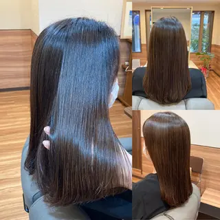 セミロング カラー Annon プライベートサロンのヘアスタイル