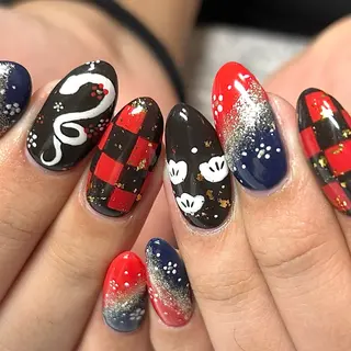 ネイル 極楽 鳥花のネイルデザイン