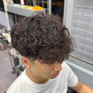 ショート パーマ メンズ I-CON  #blue MEN'S所属・池袋/カラー/パーマ NATSUのヘアスタイル