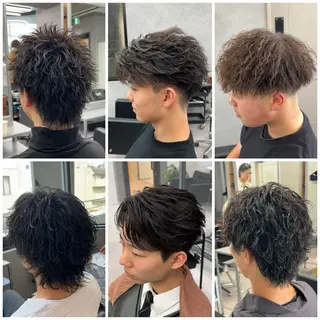 ミディアム パーマ ヘアアレンジ メンズ 江藤 竜広のヘアスタイル