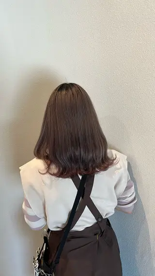 セミロング カラー 透明感カラー/ くびれヘア/ユウユのヘアスタイル