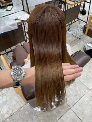 ロング 髪質改善縮毛矯正 指名No.1👑のヘアスタイル