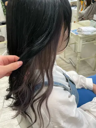 セミロング カラー 町田 あみのヘアスタイル