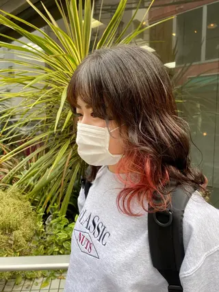 セミロング カラー ブリーチ指名No.1 Daikiのヘアスタイル