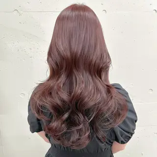 カラー セミロング 韓国ヘア♡🇰🇷 暖色♡透明感カラー✨のヘアスタイル