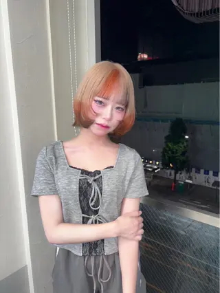 カラー ヘアアレンジ メンズ メンズウルフ🐺♡ ブリーチ♡ヘアメ🎀のヘアスタイル