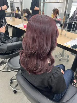 セミロング miku/ラベンダー 透明感カラー🪻❤︎のヘアスタイル