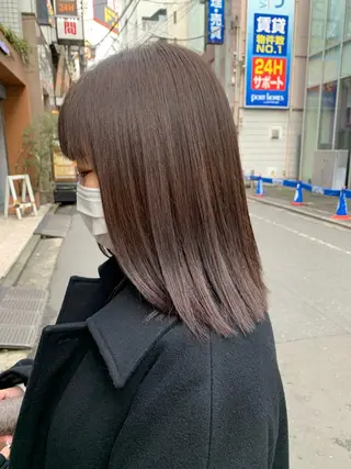 セミロング カラー ヘアアレンジ 🫧透明感カラー/ ボブ/小笠原汐海🪽のヘアスタイル