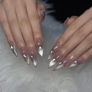 ネイル hami🎀うかん 🎀チップ長さ出しのネイルデザイン