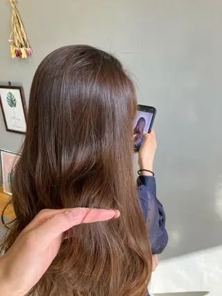 ロング 渡辺俊介 暗髪カラー /美髪矯正/髪質改善のヘアスタイル