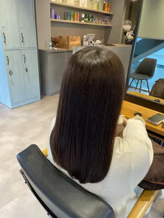 ロング 韓国風/オシャレ /縮毛矯正/滝口琴未のヘアスタイル