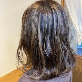 ミディアム カラー chill out 南塚口本店のヘアスタイル