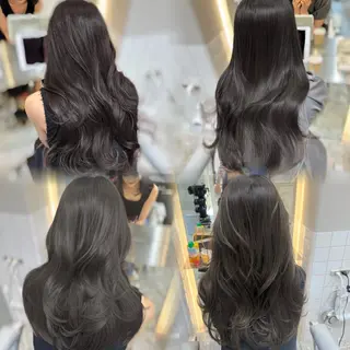 セミロング カラー 新宿/韓国風レイヤー 髪質改善/渋谷直樹のヘアスタイル