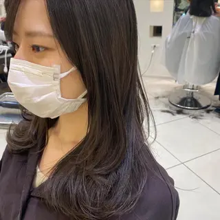 セミロング 髪質改善/白髪ぼかし レイヤー 🌱千咲季のヘアスタイル