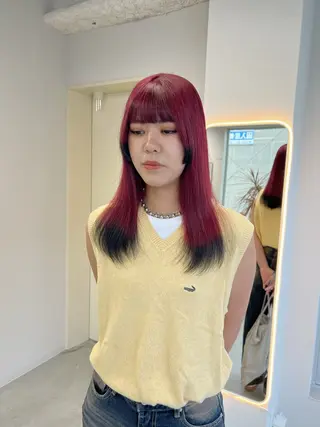 ロング maya レイヤーカットのヘアスタイル