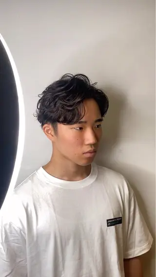 パーマ ヘアアレンジ メンズ メンズ特化 エシカル　松原大将のヘアスタイル