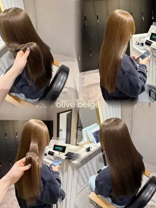 ロング SALOWIN広島所属・ブリーチカラー/ ベージュ/SARAのヘアスタイル