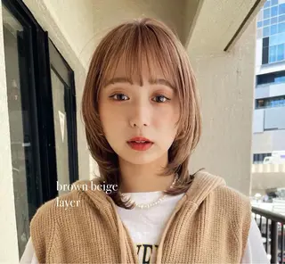 ミディアム カラー 🌈艶ハイトーン🌈 心を込めます🤝涼介のヘアスタイル