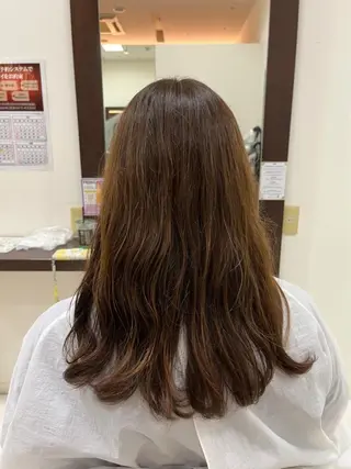 ロング カラー 三 嶋のヘアスタイル