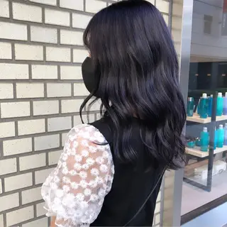 セミロング カラー パーマ ヘアアレンジ ハイトーン特化🤍 浦住のヘアスタイル