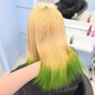 ミディアム カラー Ayu🍯/栄/ブ リーチカラー/ヘアメのヘアスタイル