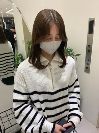 セミロング 韓国ヘア🇰🇷/ 顔周り/松田光里のヘアスタイル