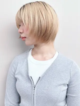 ショート 小顔ボブ/お悩み解決 /ボブパーマ/とういのヘアスタイル
