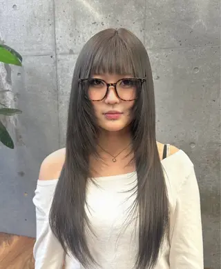 ロング 💙ハイトーン／韓国 style あかねのヘアスタイル